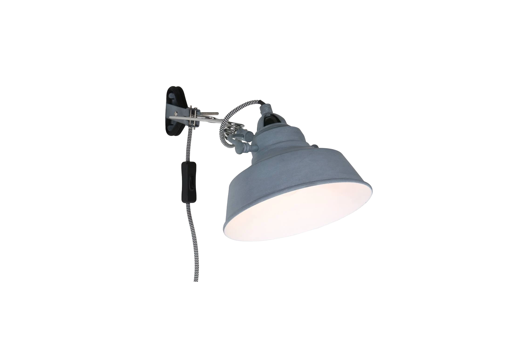 Wandlamp industrieel grijs L36xB18xH14