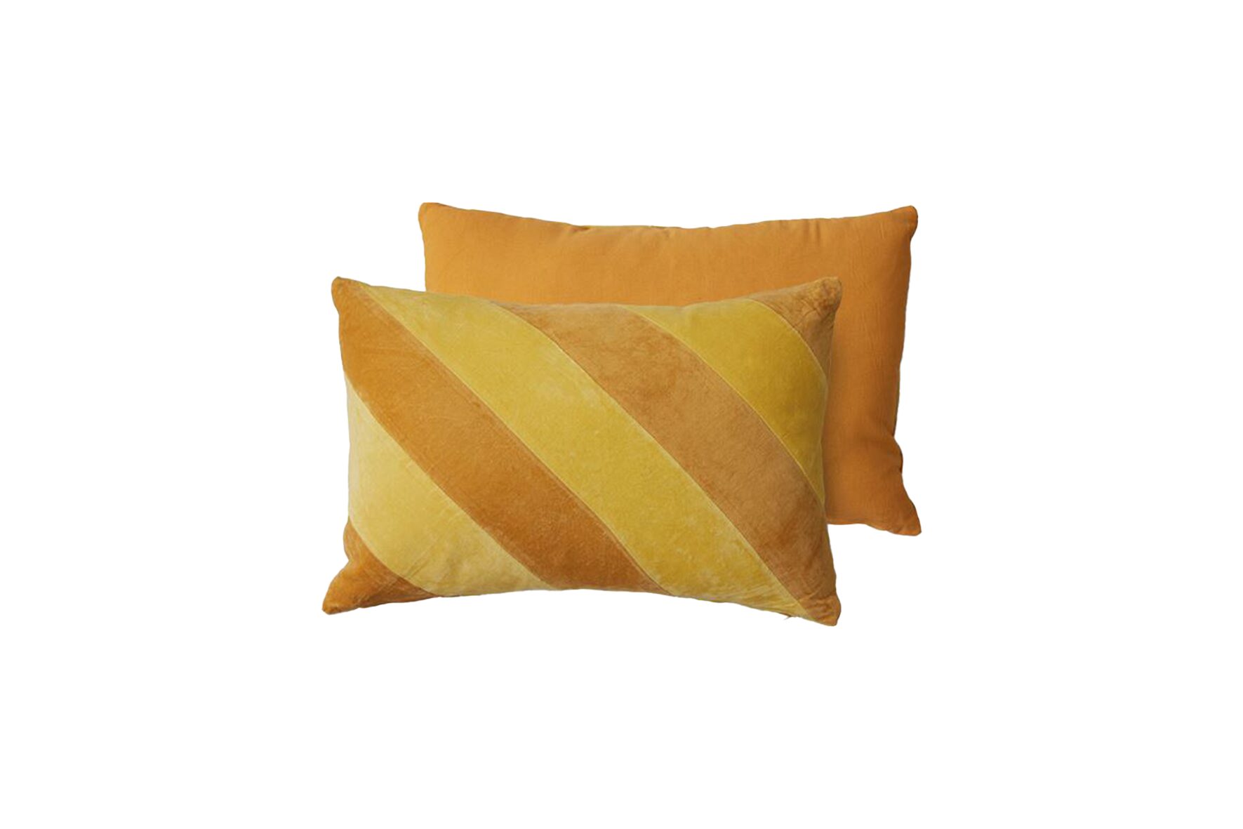 Sierkussen | Oranje/geel diagonale streep L40xB60