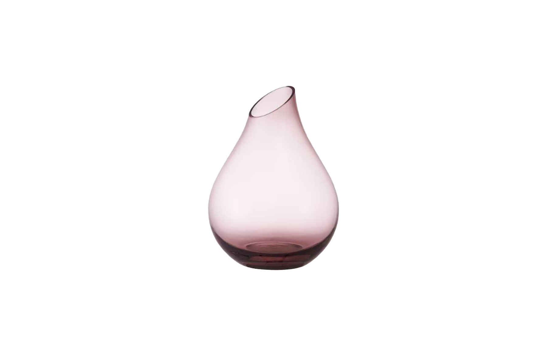 Vaas | Glas roze met smalle hals Ø13xH17