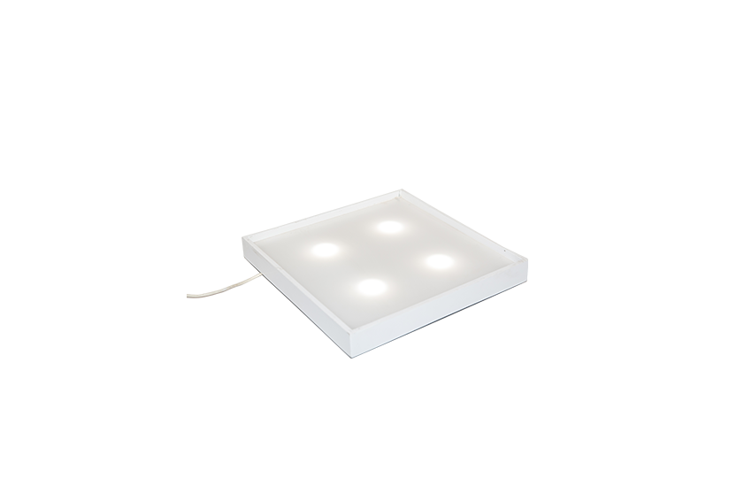 LED plateau wit licht L40xB40xH10