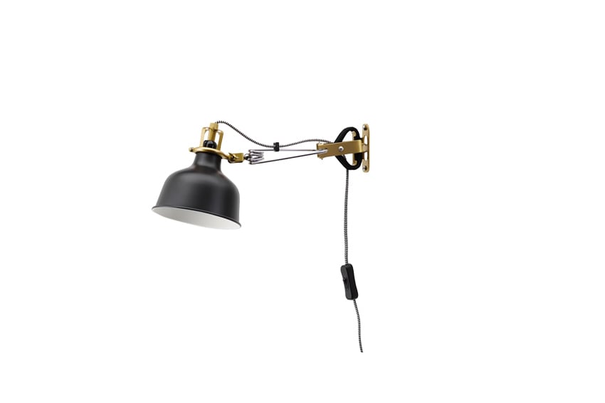 Wall lamp black gold L34xW14xH12
