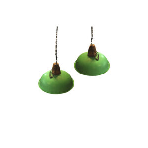 Industrieel hanglamp felgroen