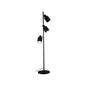 Vloerlamp L | Zwart metaal 3 spots H183