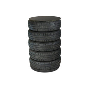 Car tire standing table with black top Ø59xH101