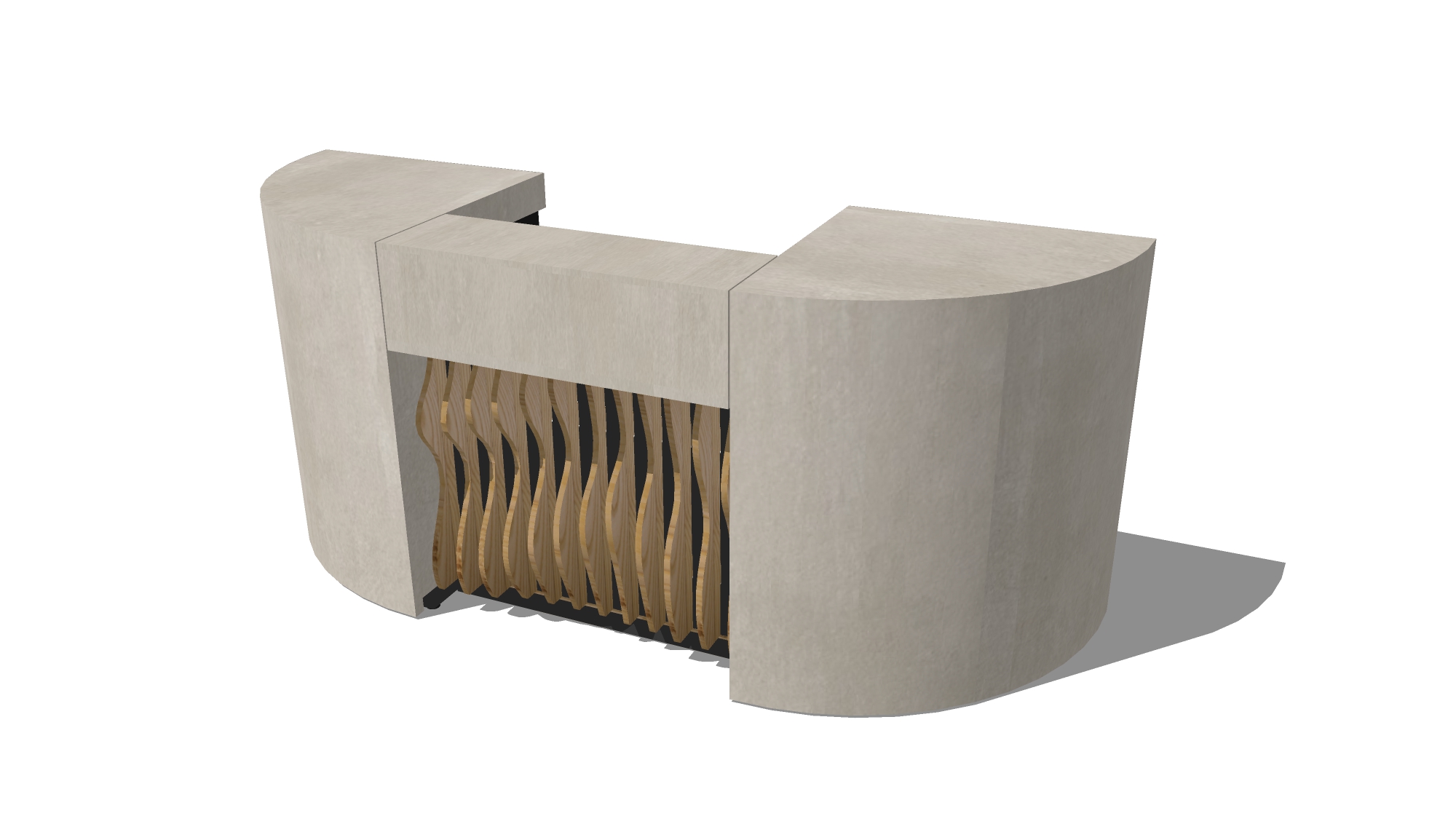 Shape bar with closed column L270 (base L100)