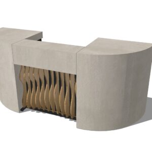 Shape bar met dichte zuil L270 (basis L100) (set)