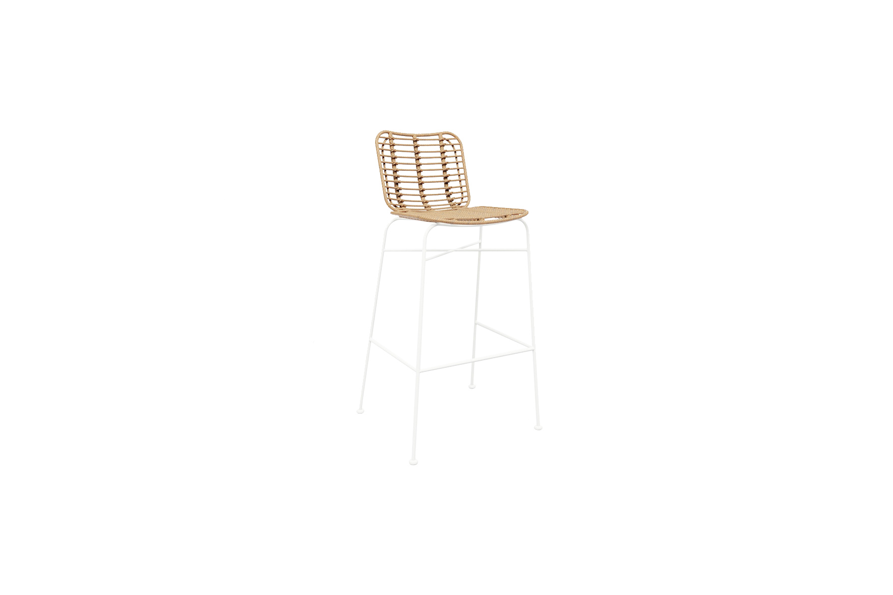Barkruk rotan beige L55xB50xH105