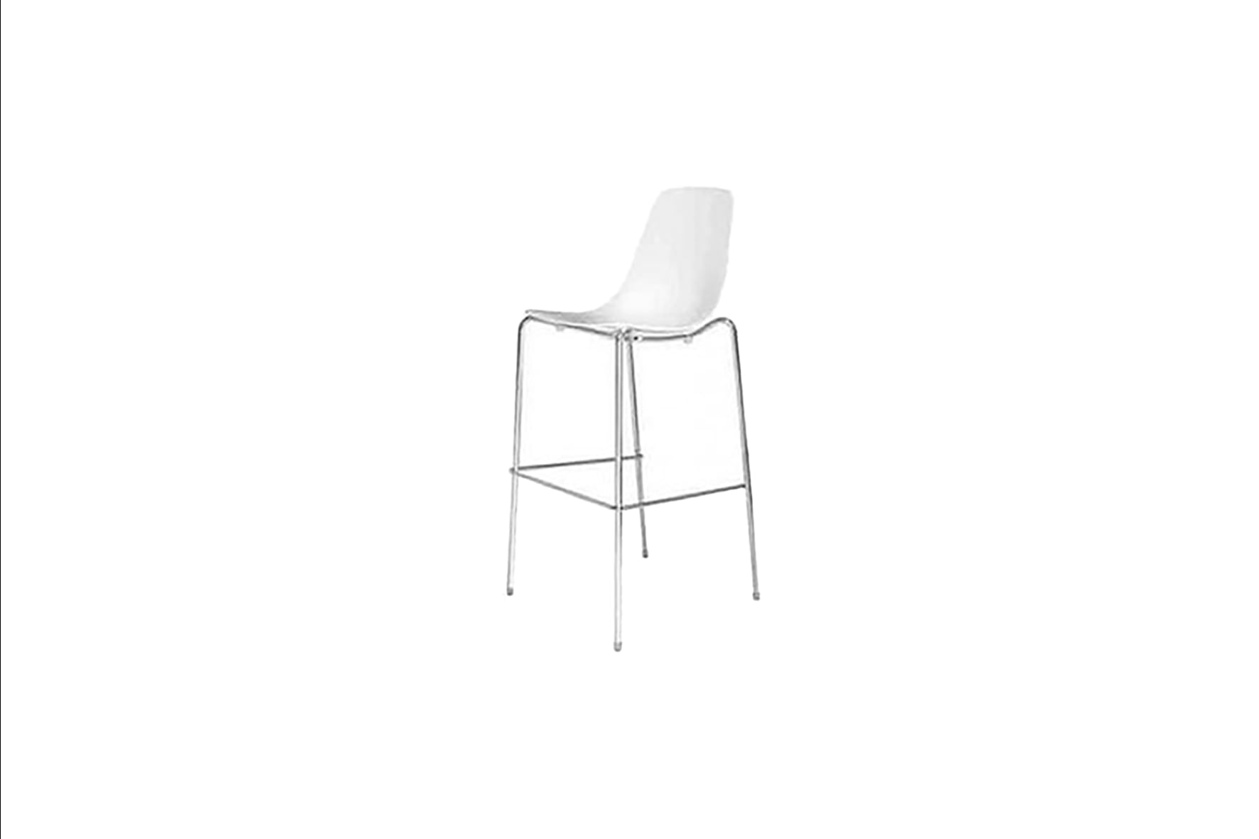 X | Bar stool white with high back H81