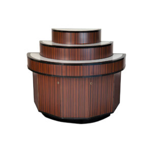Berlin vintage display halfrond L120xB70xH105 - excl verlichting