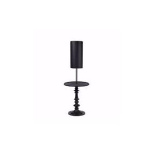 Berlin side table with lamp black Ø46xH170