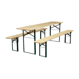 Beer garden set pinewood natural L220