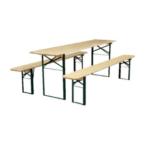 Bierbankset vuren naturel L220 (set)