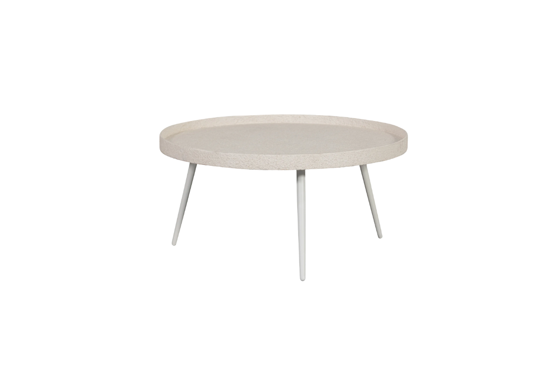 Bijzettafel hout/metaal naturel Ø76xH40