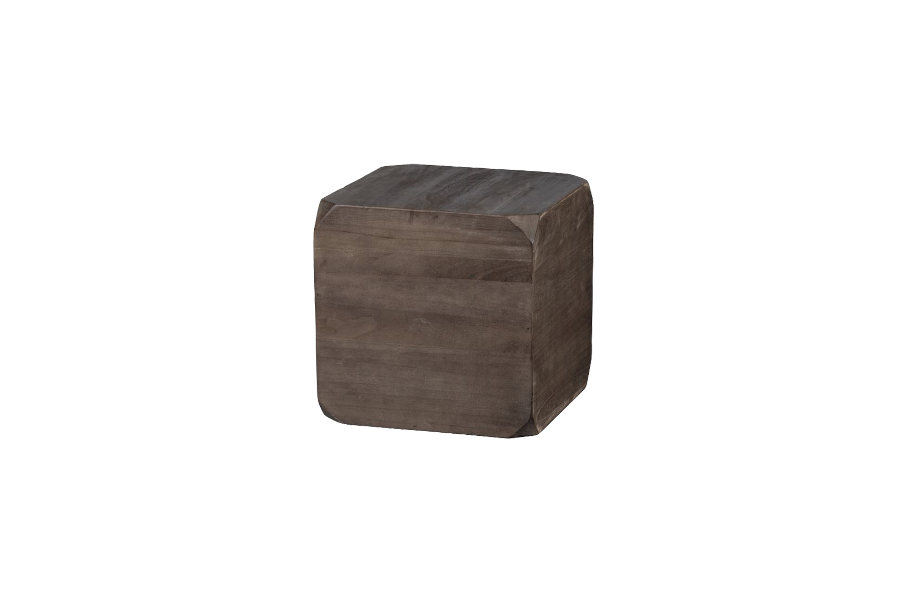Bijzettafel kubus hout donkerbruin L46xB46xH46