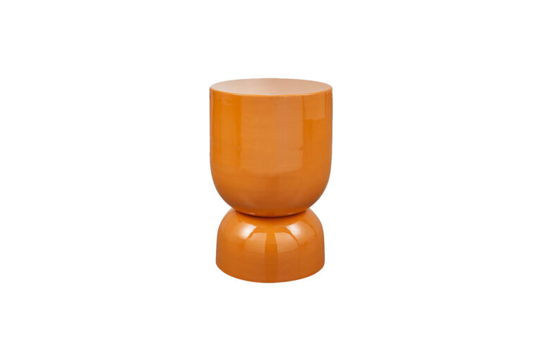 Bijzettafel oranje hoogglans Ø32xH47