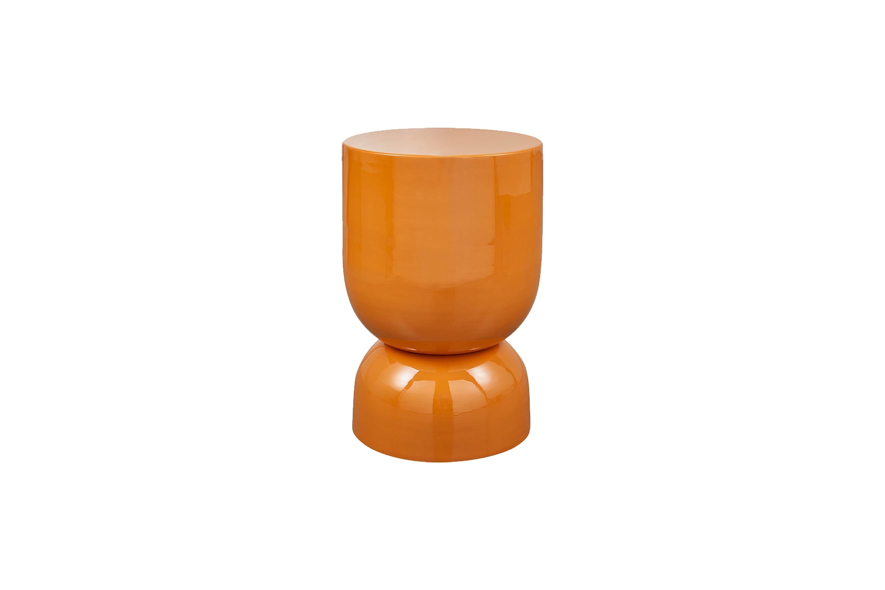 Bijzettafel oranje hoogglans Ø32xH47