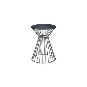 Brooklyn bijzettafel trapezium wire zwart Ø35xH47
