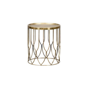 Cosmo Velvet bijzettafel art deco messing Ø35xH40