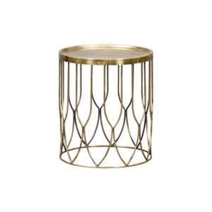 Cosmo Velvet bijzettafel art deco messing Ø40xH50