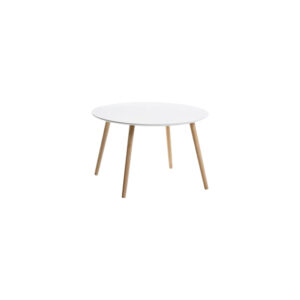 Eco Chique coffee table white table top with wooden legs Ø75xH47 cm