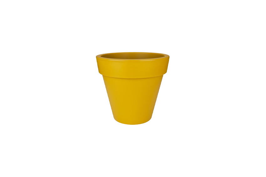 Flower pot L plastic yellow Ø50xH44