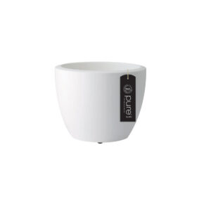 Bloempot M | Wit met wielen Ø40xH30