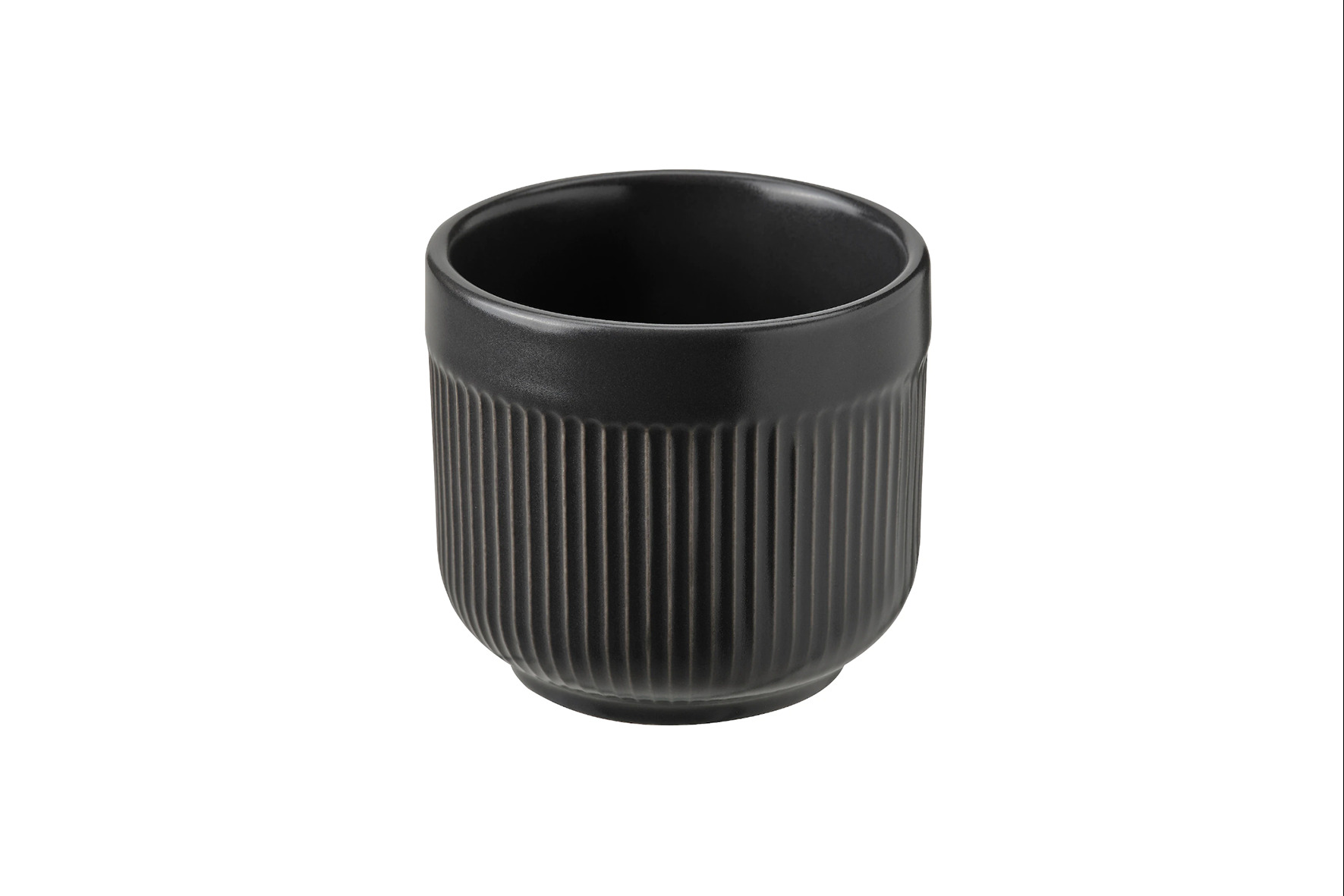 Bloempot | Zwart steen klein  Ø6xH6