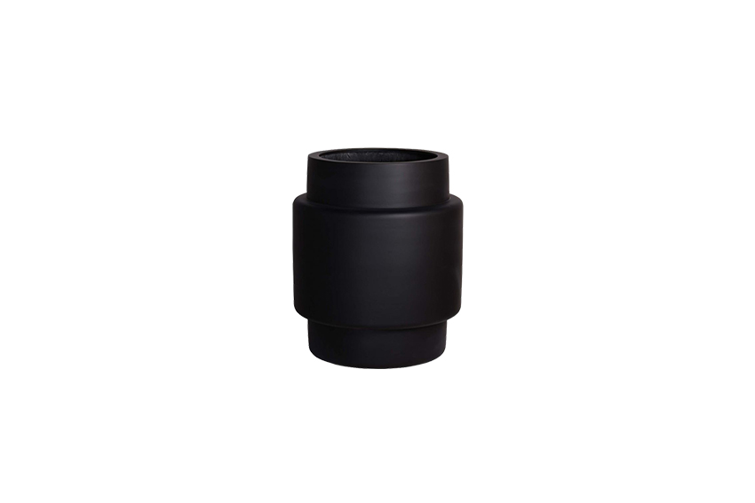 Bloempot XL | Rond hoog zwart Ø60xH70