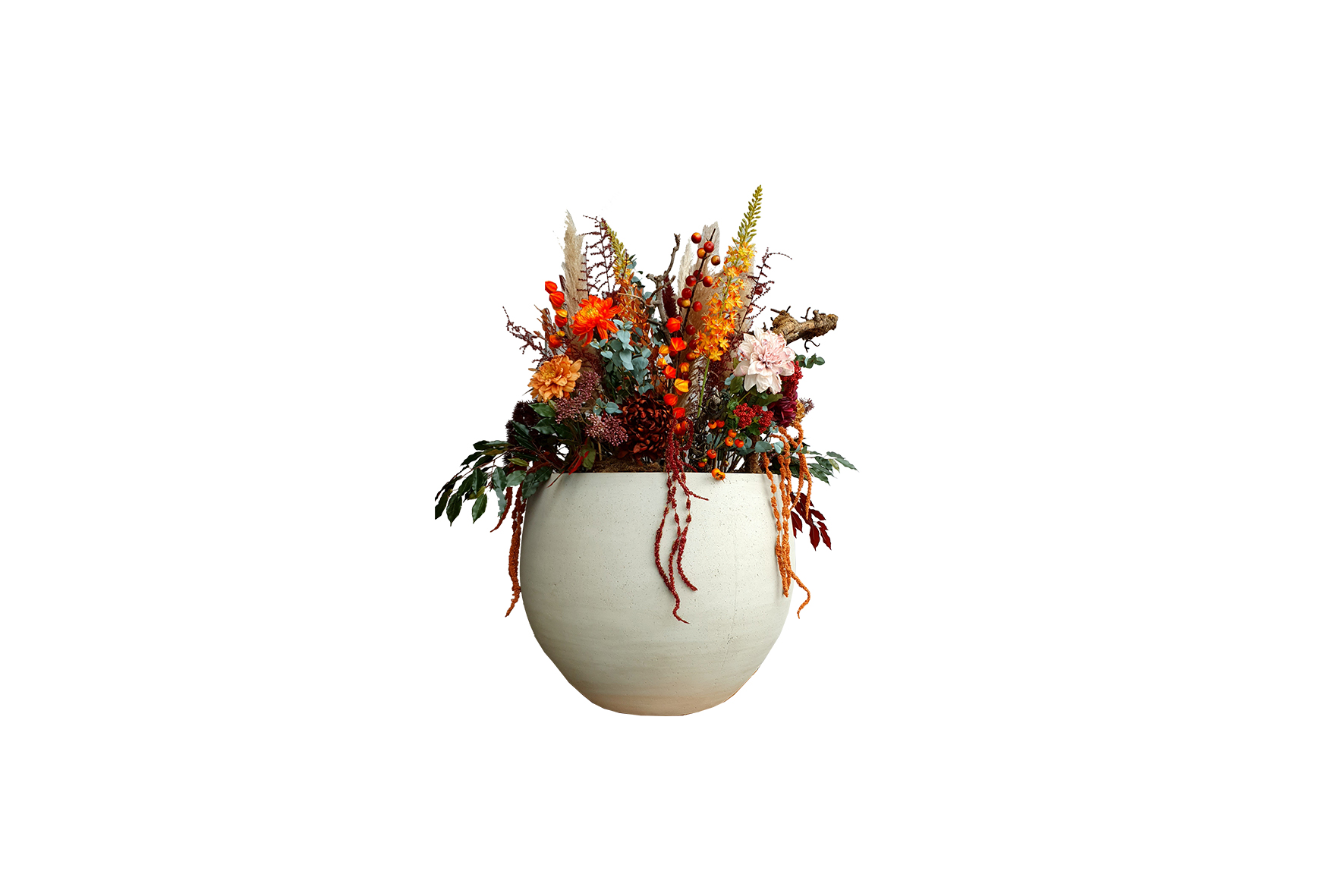 Bloemstuk kunstbloemen 'Winter'