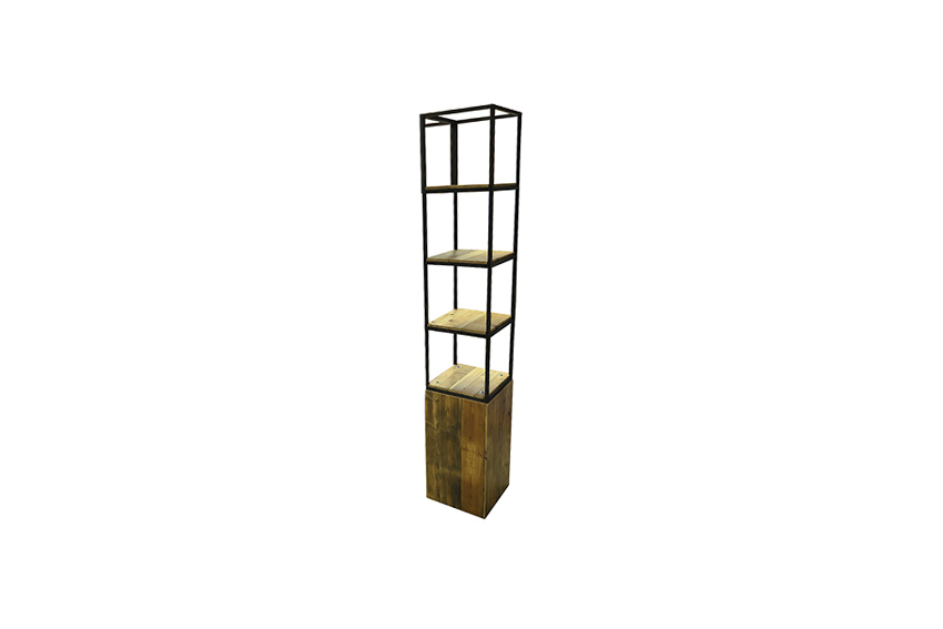 Brooklyn backbar staal staander hoog hout L52xB52xH304