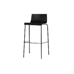 X | Bar stool black with back H79