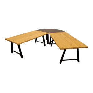 Brooklyn conferentie V-tafel laag met A-vorm poten - klein L290xB340xH76