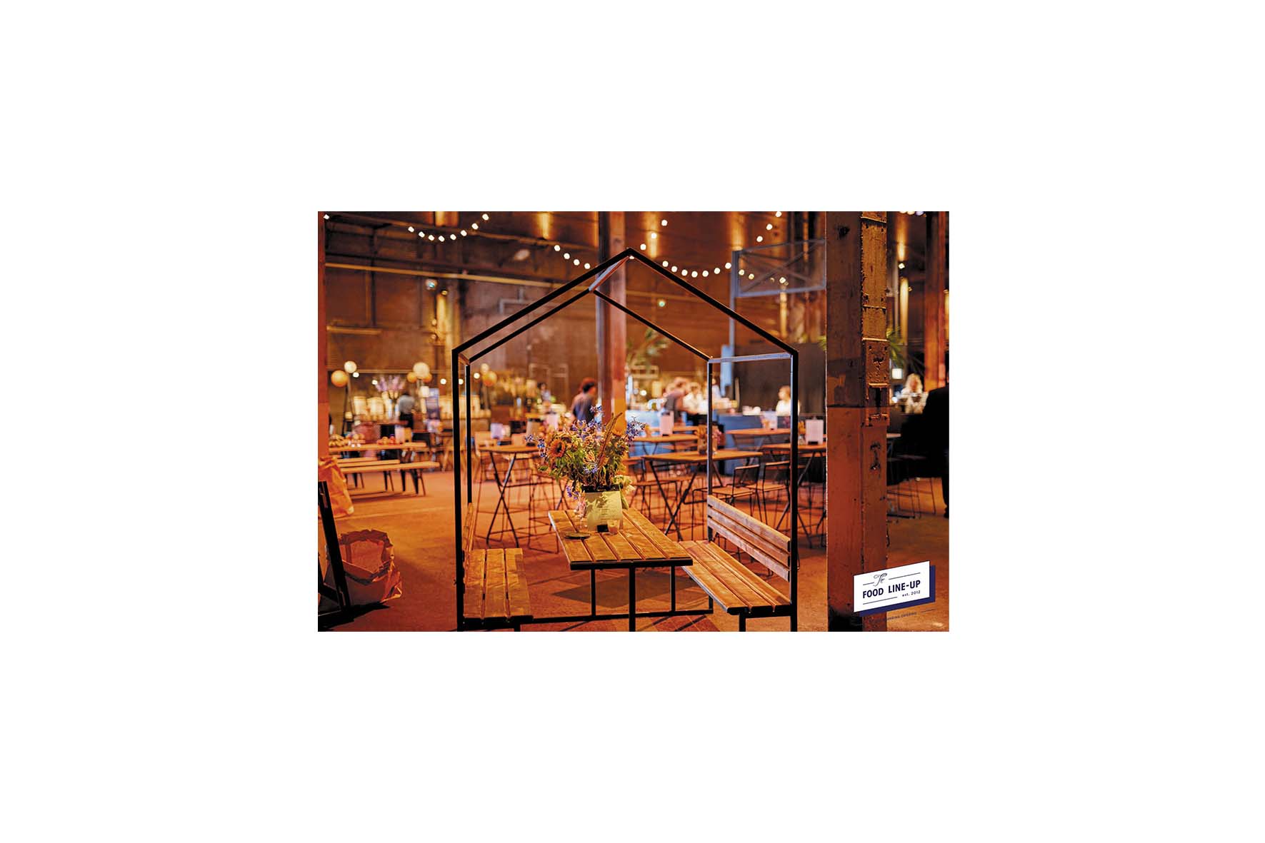 Brooklyn design picknickbankhuisje L180xB170xH230 (set)