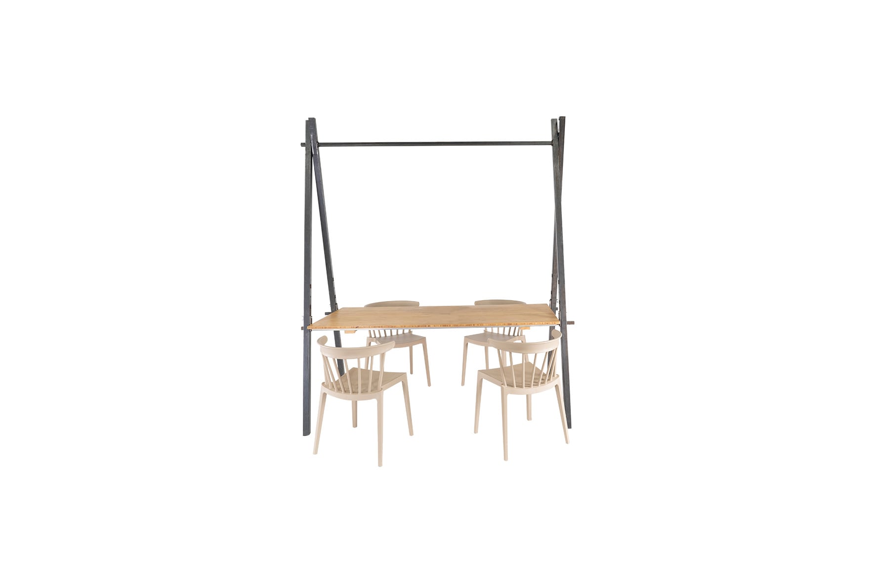 Brooklyn dinertafel A-frame bamboe L180xB80xH78 (set)