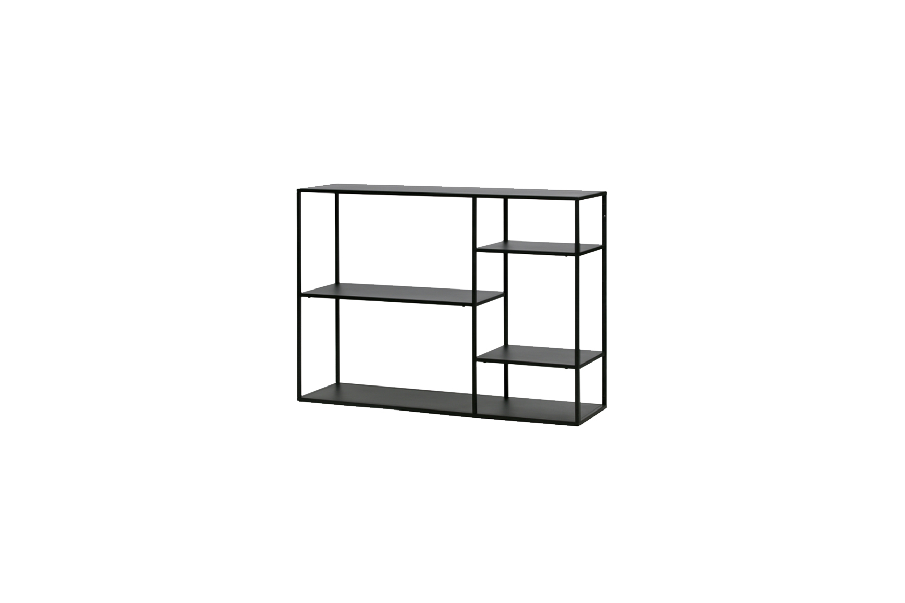 Brooklyn displaykast laag zwart L120xB35xH87,5