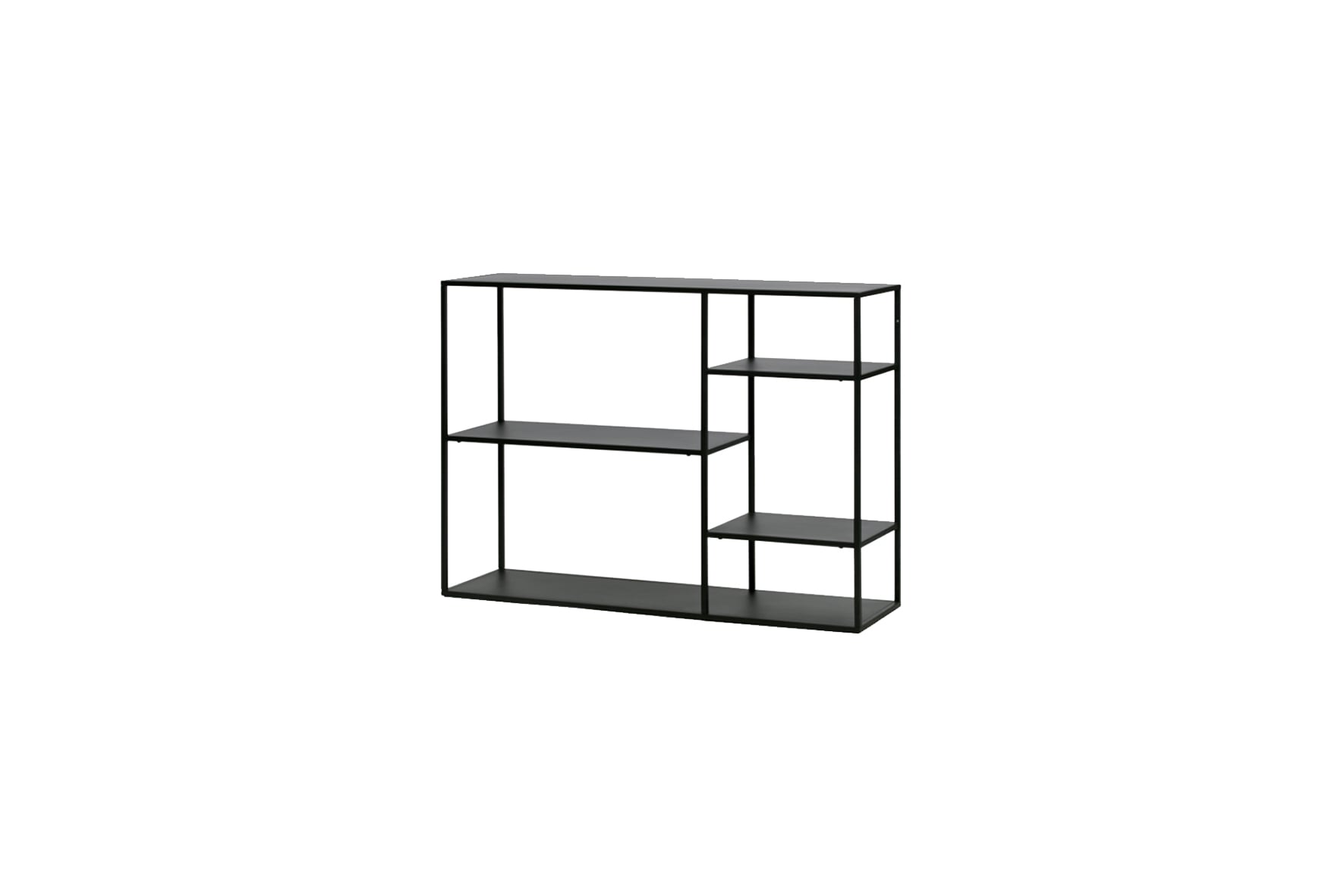 Brooklyn displaykast laag zwart L120xB35xH87,5
