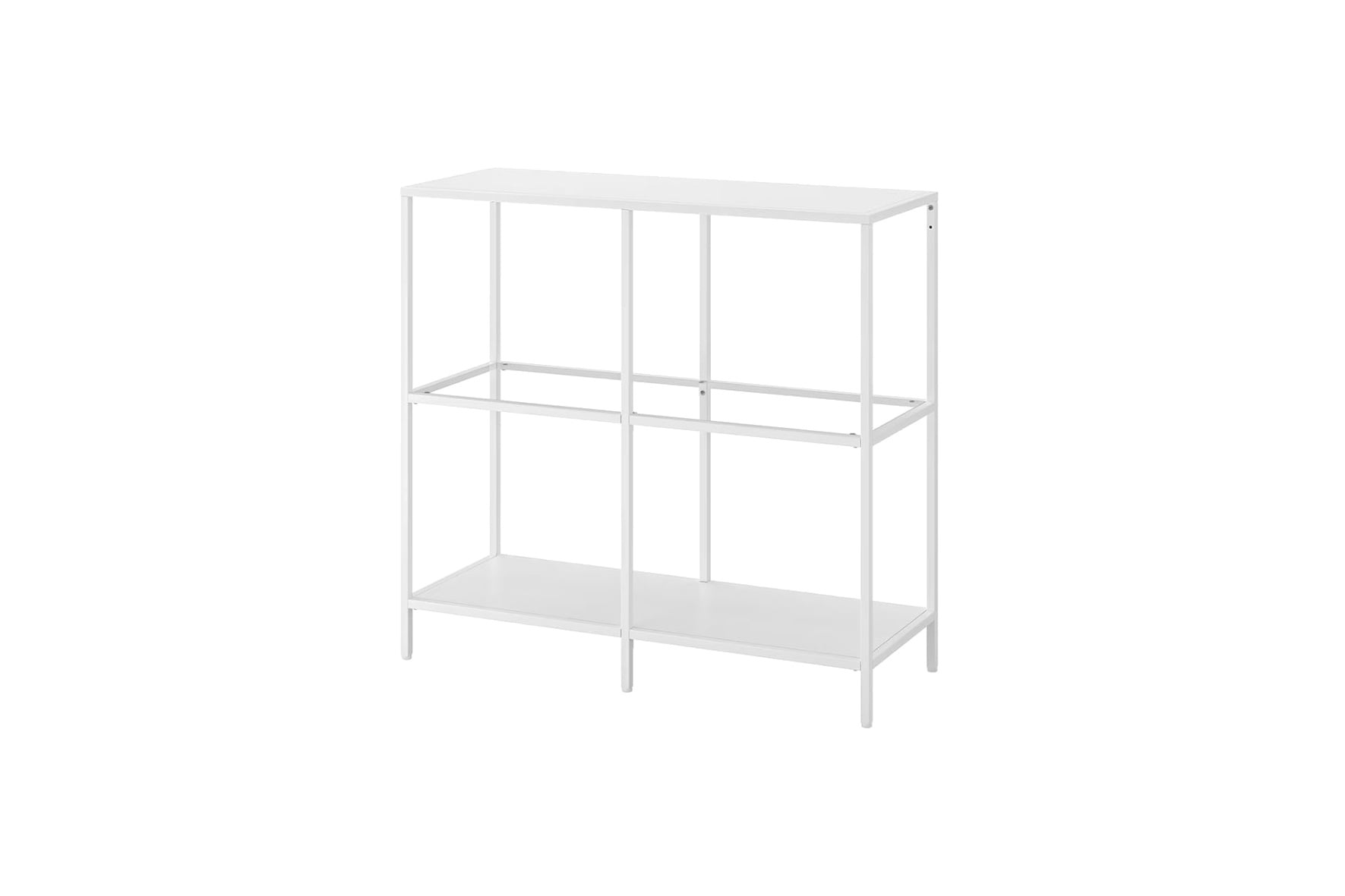 Brooklyn displaykast staal wit laag L100xB36xH93