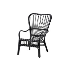 Brooklyn fauteuil rotan zwart L78xB69xH100