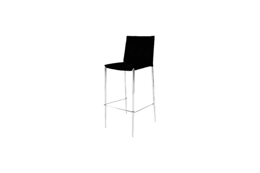 X | Bar stool black with high back H81