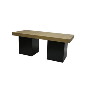 Brooklyn lounge table long black columns L180xW80xH72