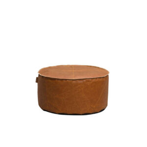 Brooklyn poef rond cognac Ø60xH30