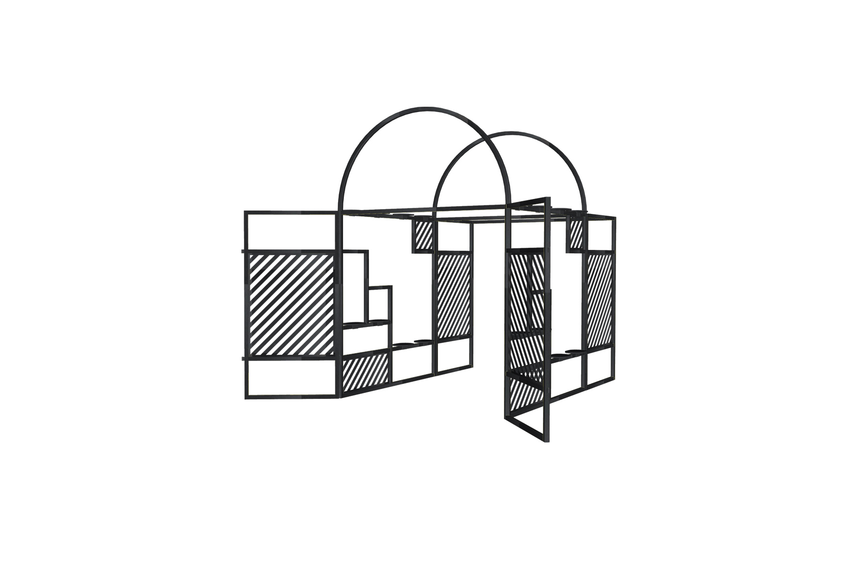 Brooklyn gate L200xB200xH300 - excl. plants (set)