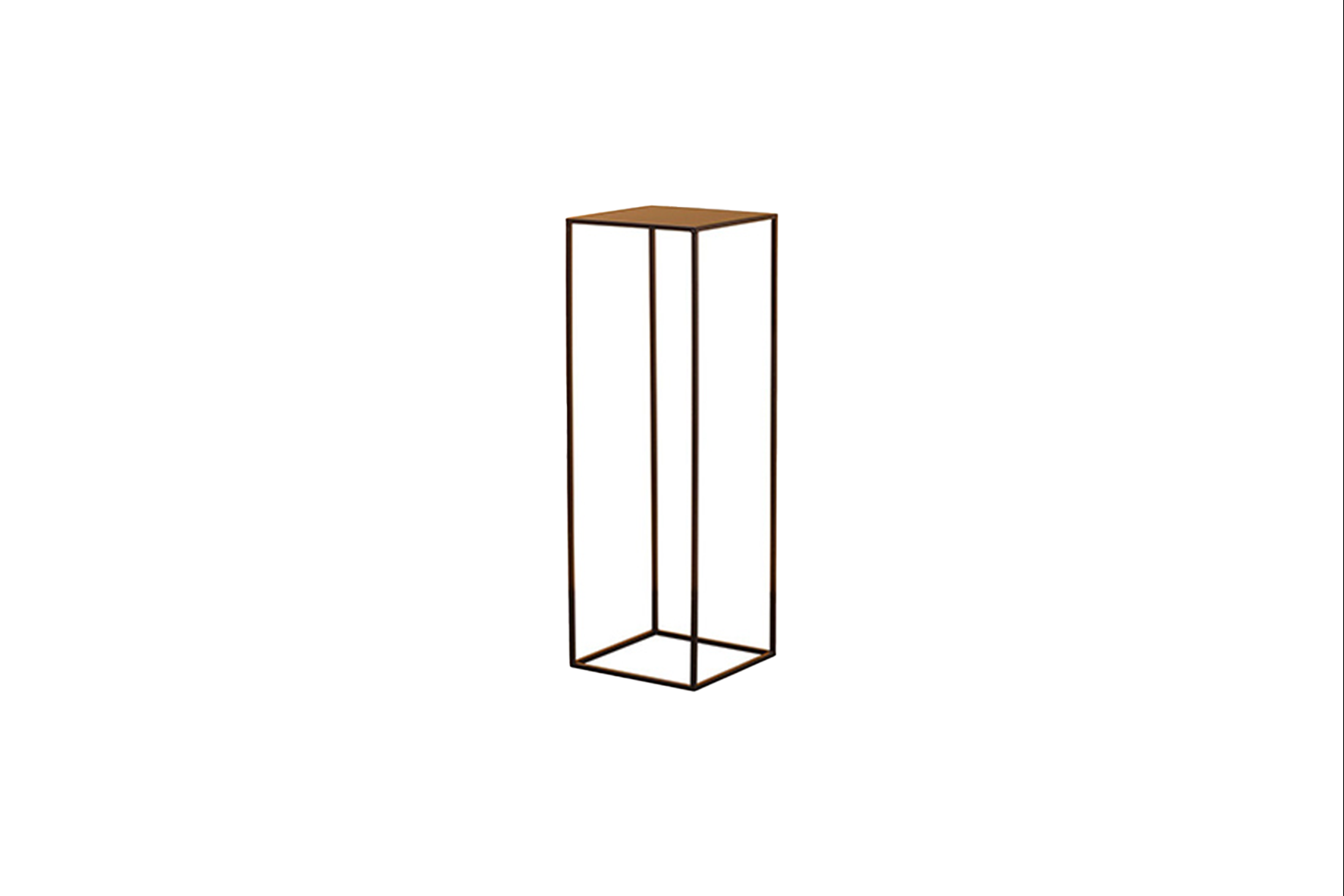 Brooklyn pedestal brown steel L35xW35xH105