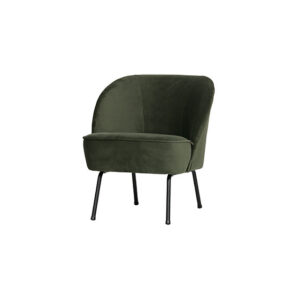 Cosmo Velvet fauteuil warm groen stalen poot L69xB57xH70