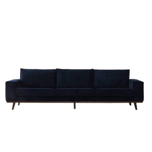 Cosmo Velvet 4-zits bank donkerblauw L285xB88xH81
