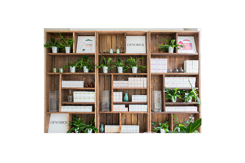 Brooklyn backbar hout smal L100xB25xH250
