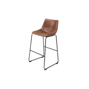 Brooklyn barstool brown leather vintage H69