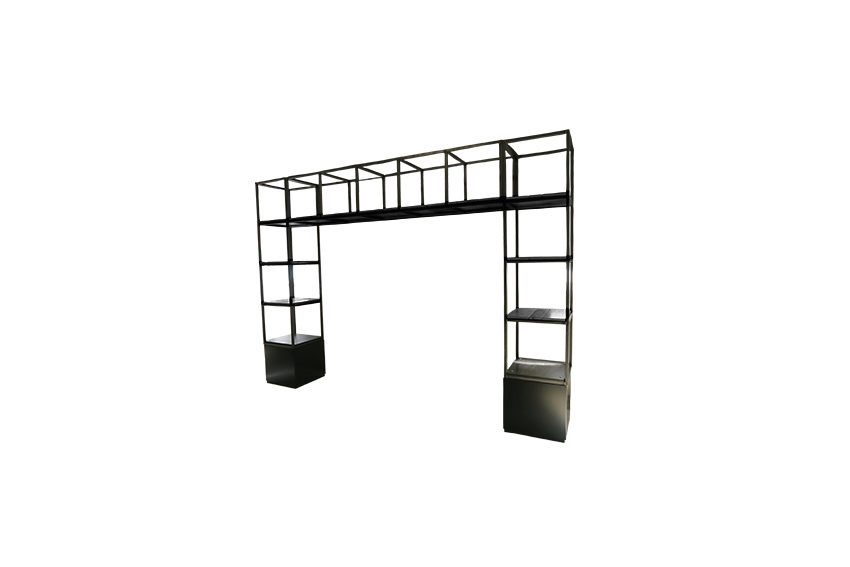 Brooklyn backbar steel single black L354xW52xH249