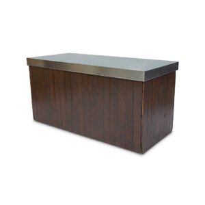 Brooklyn buffet palissander met RVS werkblad L180xB80xH85