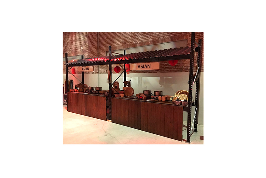Industrial market stall black L270xW90xH270 (set)